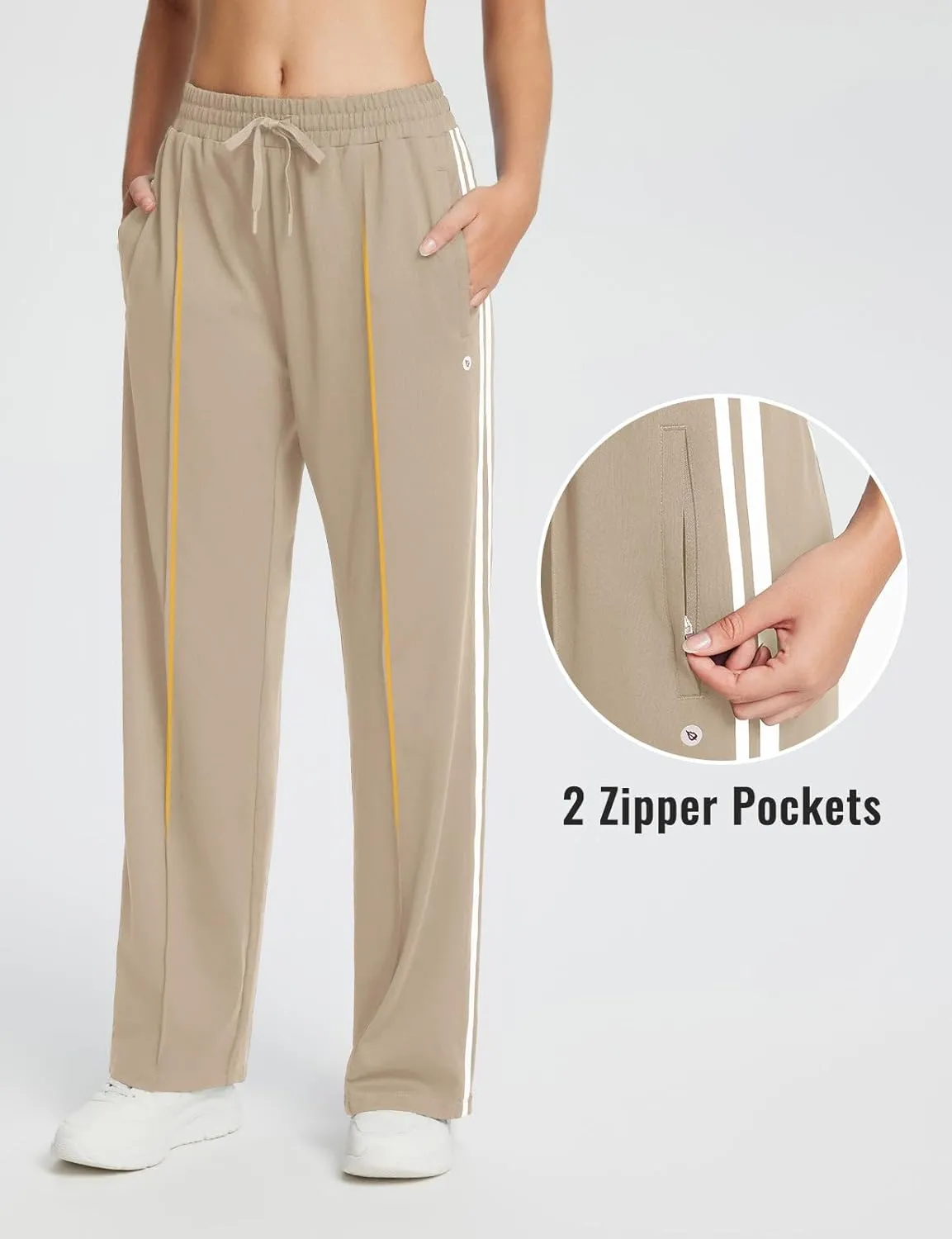 baleaf Women's Track Pants Athletic Jogging Sweatpants Zipper Pockets Warm-Up Sports Running Pants