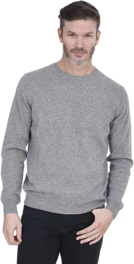 Cashmeren Men's Basic Crewneck Sweater 100% Pure Cashmere Long Sleeve Round Neck Pullover