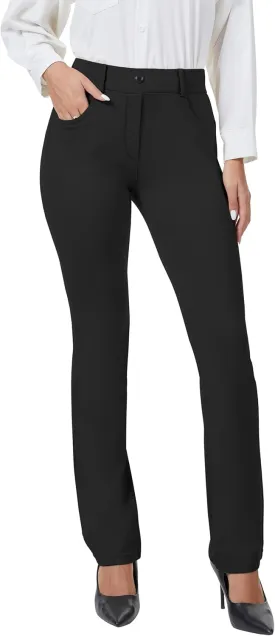 VIMPEP 2024 Fall Womens Classic Yoga Dress Pants High Rise Straight Soft Feeling Pull On Work Yoga Pants for Casual 2202