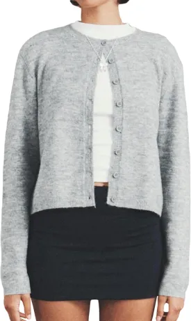 Women Y2k Crop Cardigan Long Sleeve Button Down Sweater Lightweight Solid Color Open Front Cute Knitted Tops