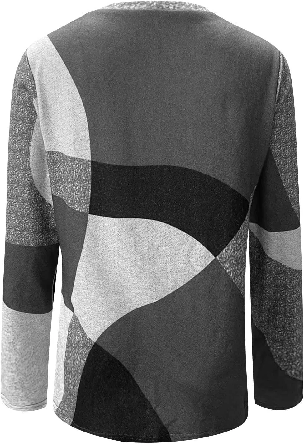 Womens Long Sleeve Tops Casual Women's Long Sleeve Crewneck Trendy Fleece Contrast Loose Fitting Casual Tunic Top Blouse
